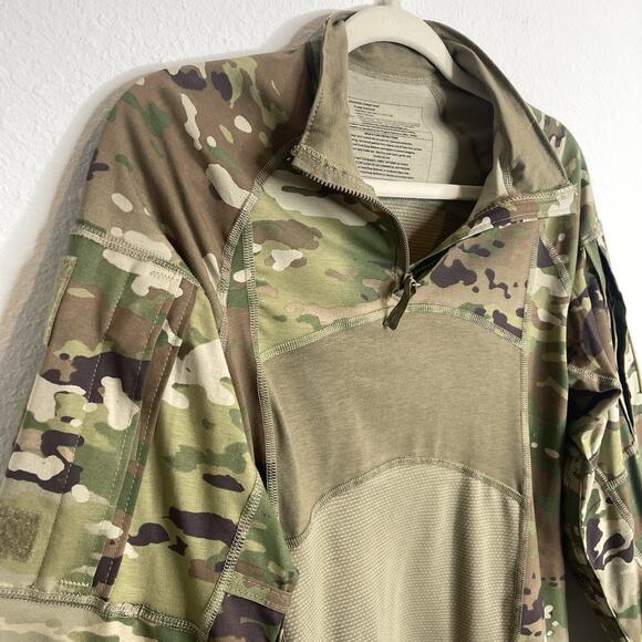 Army Combat Shirt OCP Large MULTICAM Flame Resistant FR Tactical 1/4 Zip USGI - Picture 4 of 16